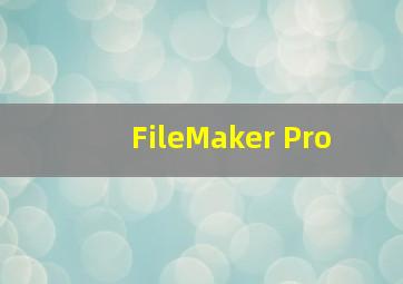 FileMaker Pro 