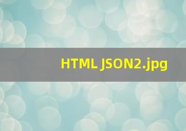 HTML JSON