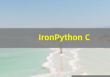 IronPython C