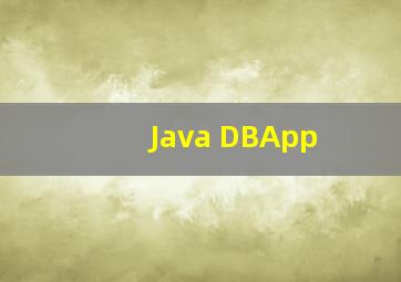 Java DBApp