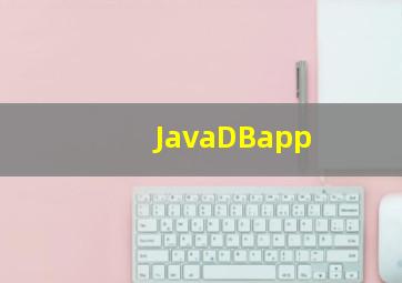 JavaDBapp