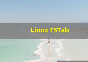Linux FSTab 