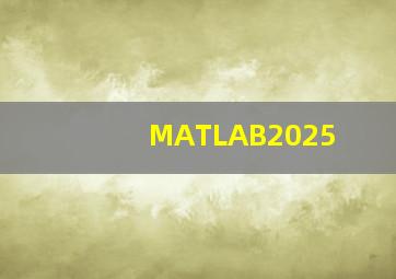 MATLAB2025