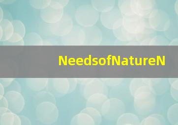 NeedsofNatureN