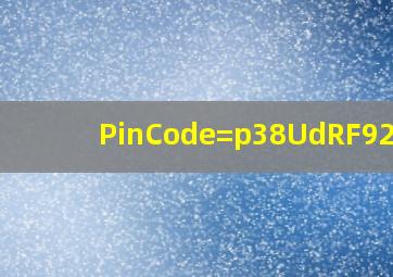 PinCode=p38UdRF92s2a
