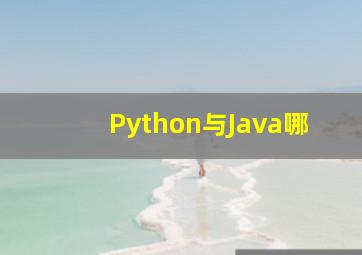 Python与Java哪