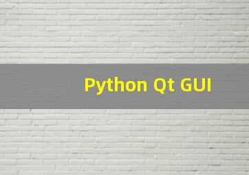 Python Qt GUI