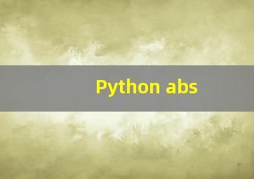 Python abs