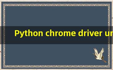 Python chrome driver unable open