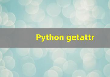 Python getattr