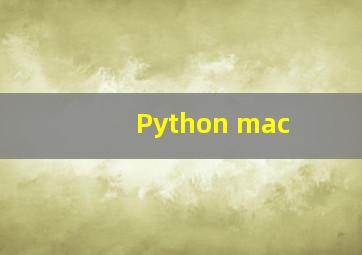 Python mac