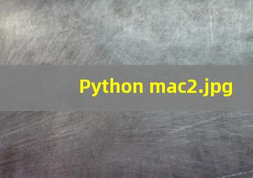 Python mac
