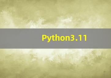 Python3.11