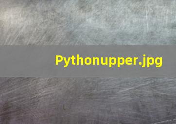 Pythonupper