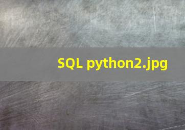 SQL python