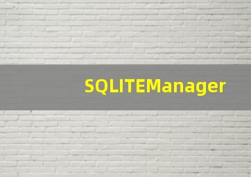 SQLITEManager