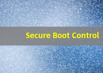 Secure Boot Control 