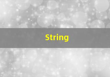 String 