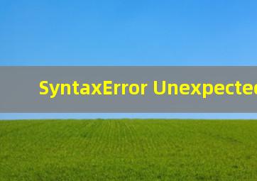 SyntaxError Unexpected token