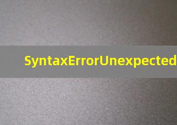 SyntaxErrorUnexpectedendofJSO