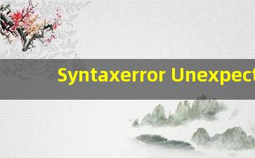 Syntaxerror Unexpected