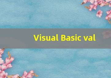 Visual Basic val