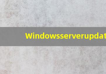 Windowsserverupdatese