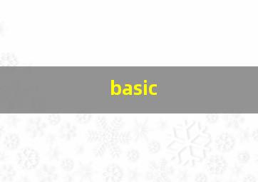 basic 