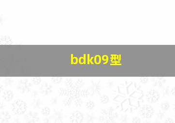 bdk09型