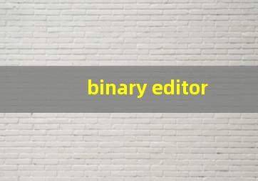 binary editor