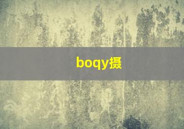 boqy摄