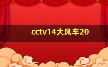 cctv14大风车20