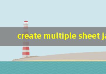 create multiple sheet java 