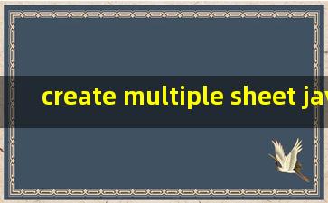 create multiple sheet java 