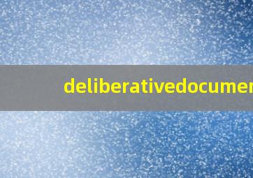 deliberativedocument