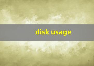 disk usage