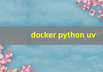 docker python uv