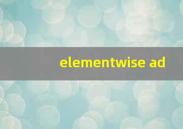 elementwise ad