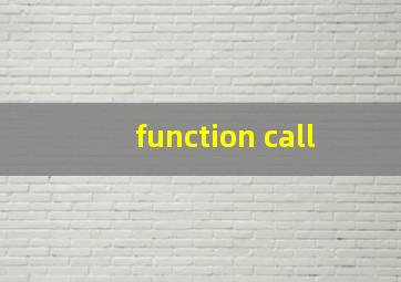 function call