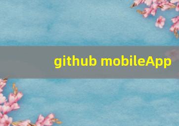 github mobileApp