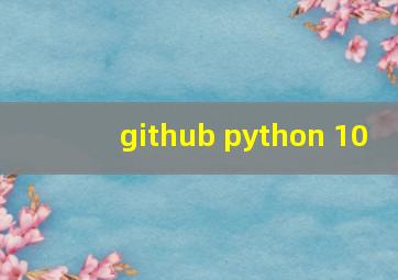 github python 10