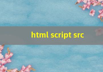 html script src 