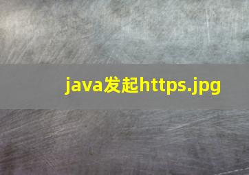 java发起https