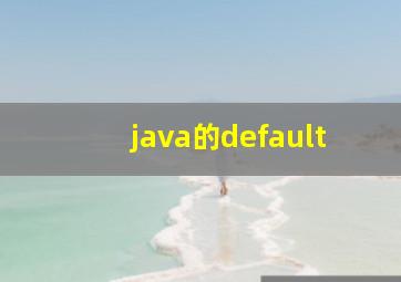 java的default