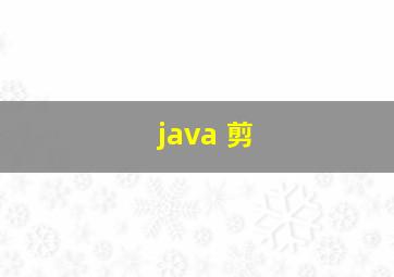 java 剪