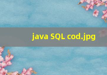 java SQL cod