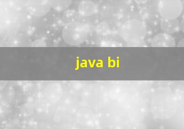 java bi
