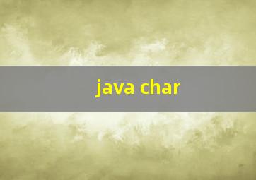 java char 