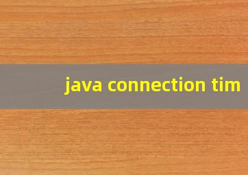 java connection tim
