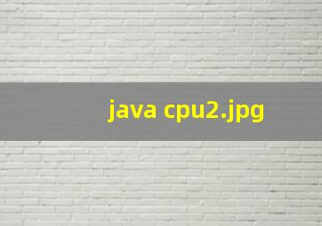java cpu